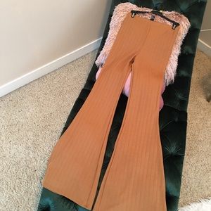 beige / brown flare pants forever 21 size small